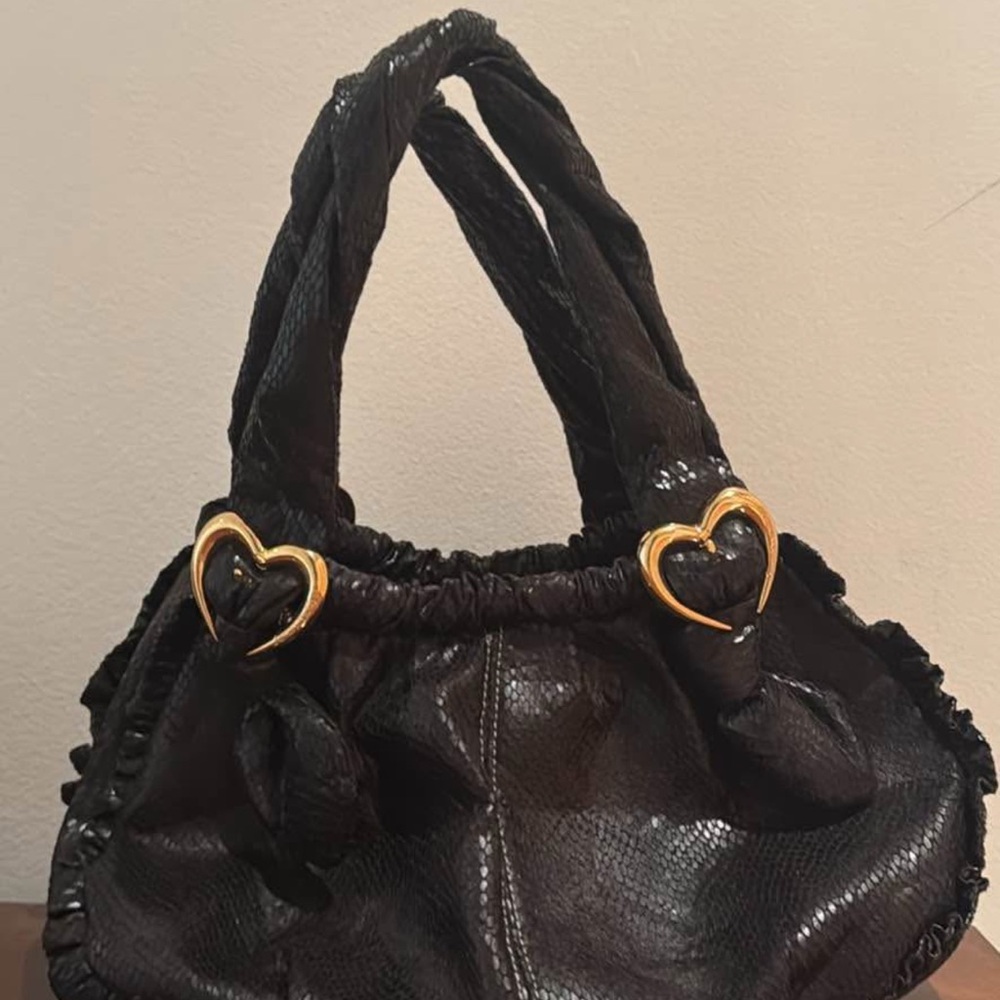 Samantha Vega Japanese black Bag with Gold Accents